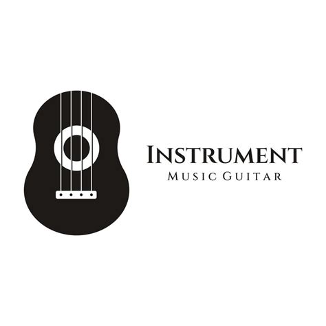 Logo design for simple guitar musical instruments, music, bands, live ...