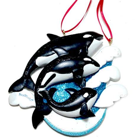 SeaWorld Christmas Ornament - Shamu Family - Three Whales