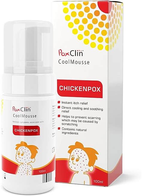 PoxClin CoolMousse Chicken Pox Treatment for Children - Chicken Pox Relief Kids - Relieve ...