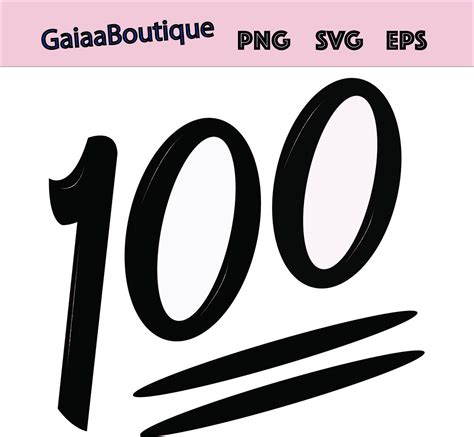 Hundred Points Emoji SVG, PNG, EPS/100 Points Emoji Svg, Png, Eps/instant Download Emoji ...