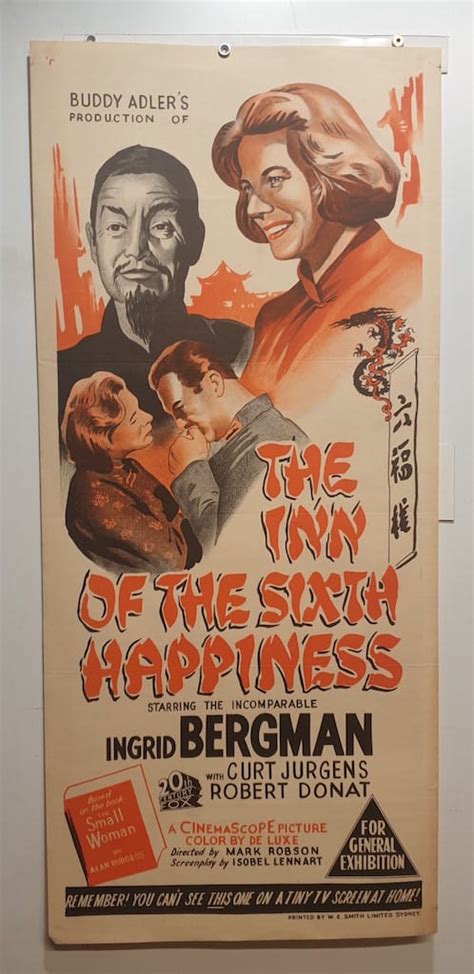 ORIGINAL DAYBILL MOVIE POSTER - INN OF THE SIXTH HAPPINESS - Ingrid Bergman, Curt Jurgens ...