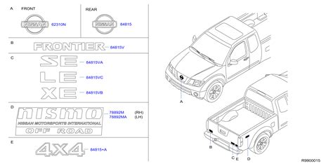 Diagram EMBLEM & NAME LABEL for your Nissan Rogue