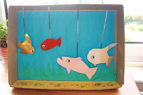 MAKE YOUR OWN FISH TANK - A3 cardboard box works best, decorate how you wish Cardboard Box, Fish ...