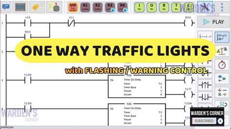 #Arduino #PLC #Ladder #Simulator 2 | 1 WAY TRAFFIC LIGHTS | with HAZARD ...