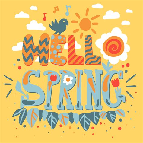 Hello Spring Concept 4667443 Vector Art at Vecteezy