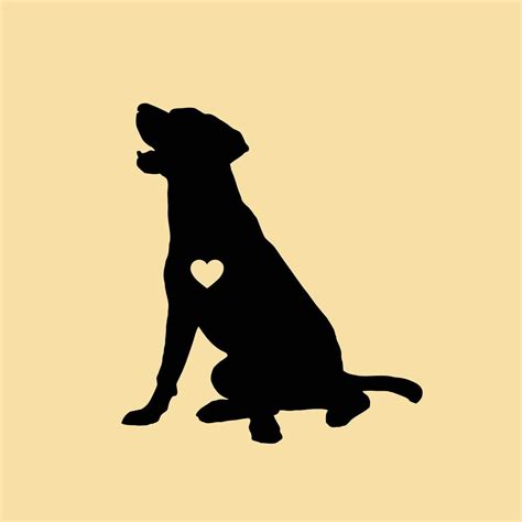 Yellow Lab Silhouette at GetDrawings | Free download