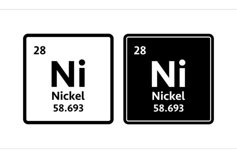 Nickel Symbol. Chemical Element Gráfico por DG-Studio · Creative Fabrica