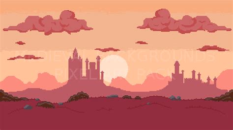 2D Pixel Art Medieval Backgrounds Pack - Game Backgrounds