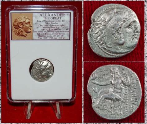 ANCIENT GREEK COIN ALEXANDER THE GREAT Zeus Magnesia Mint Silver Drachm ...