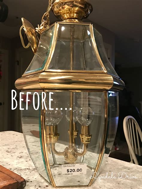 Let me show you how I took this out dated brass light fixture and transformed it into something ...