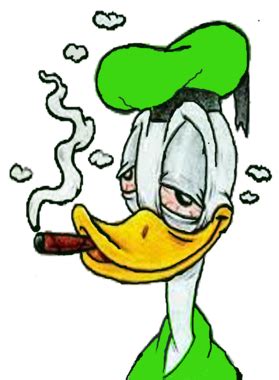 Funny Donald Duck 420 Weed Shirt