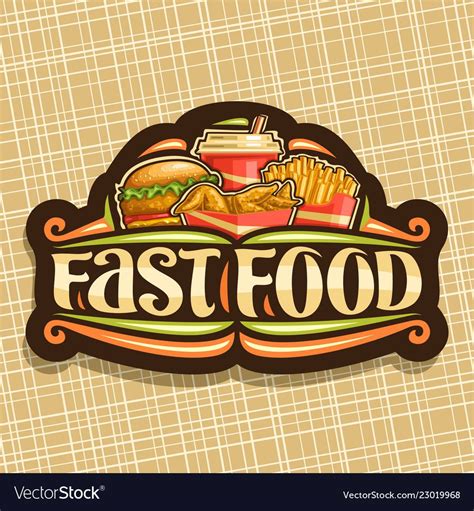 Logo for fast food Royalty Free Vector Image - VectorStock Fast Food ...