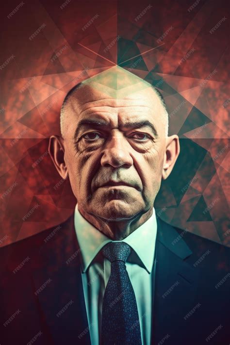 Premium AI Image | Cropped portrait of an unidentifiable businessman superimposed on a geometric ...