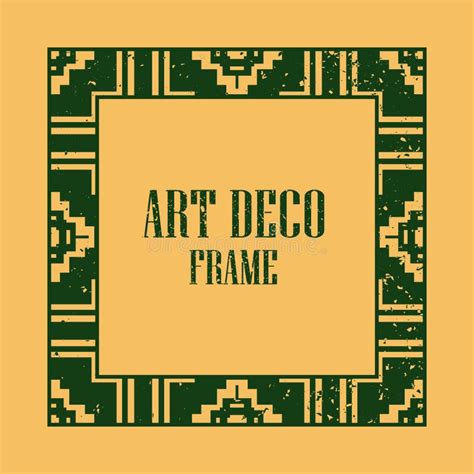 Art Deco Vintage Frame stock illustration. Illustration of geometric ...