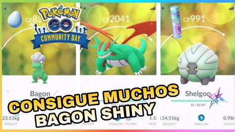 ¡CONSIGUE MUCHOS BAGON SHINY! ¡GUÍA DÍA DE LA COMUNIDAD EN POKEMON GO ...