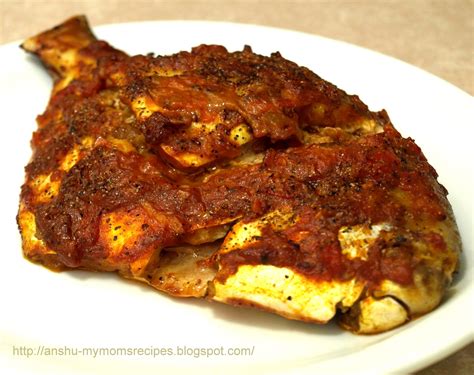 Stuffed Baked Pomfret | MY MOM'S RECIPES