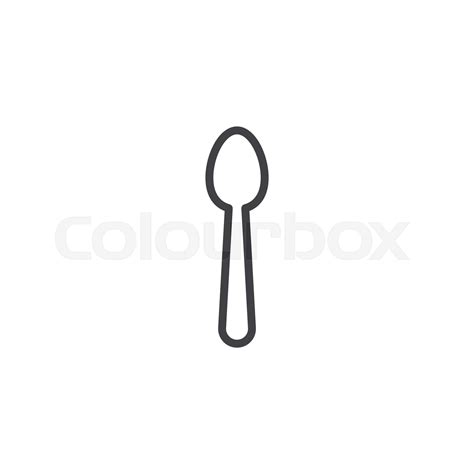 Spoon outline icon | Stock vector | Colourbox