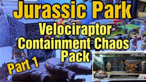 Jurassic Park Velociraptor Containment Chaos Pack #jurassicpark - YouTube