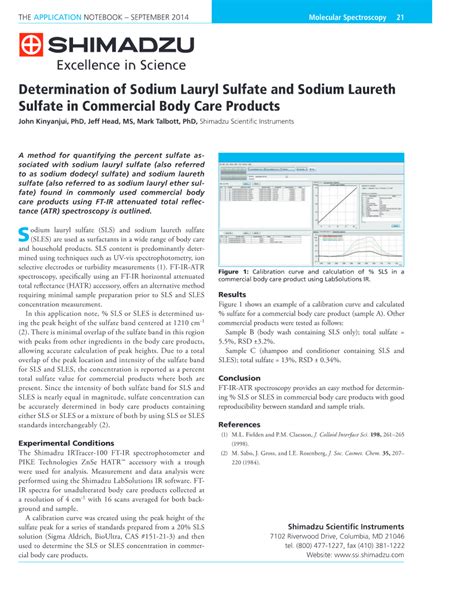 (PDF) Determination of Sodium Lauryl Sulfate and Sodium Laureth Sulfate ...