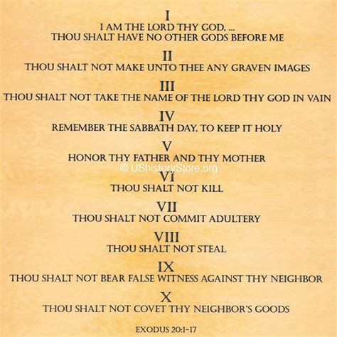 The Ten Commandments – store.ushistory.org