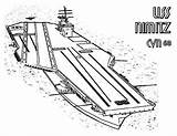 CVN 68 Nimitz Aircraft Carrier Ship Coloring Pages  Coloring sketch template