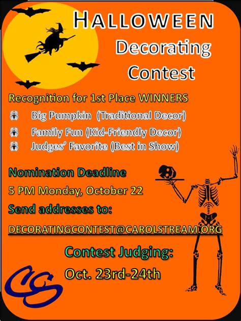 Halloween Cubicle Decorating Contest Flyer