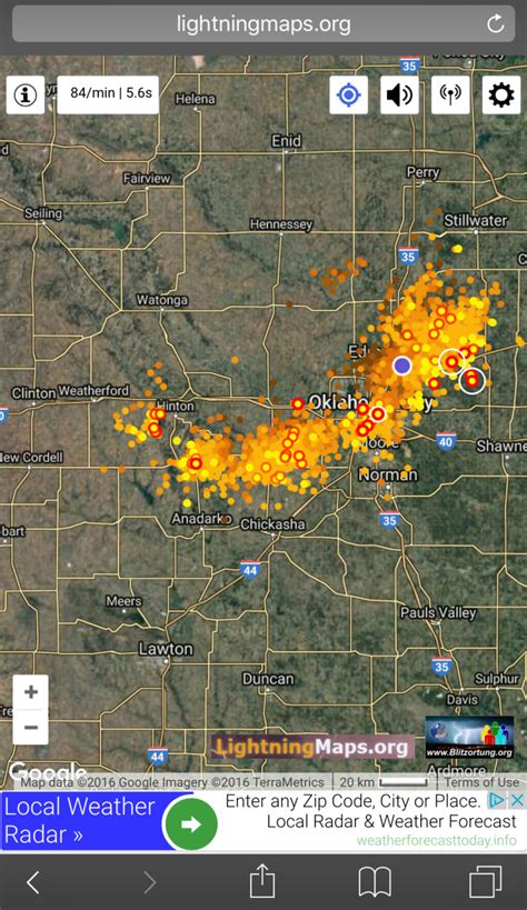 Lightning Strikes Map - Strike Finder