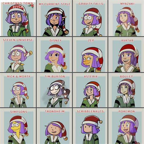 Sylvia in 16 Styles by camaradepopof on DeviantArt