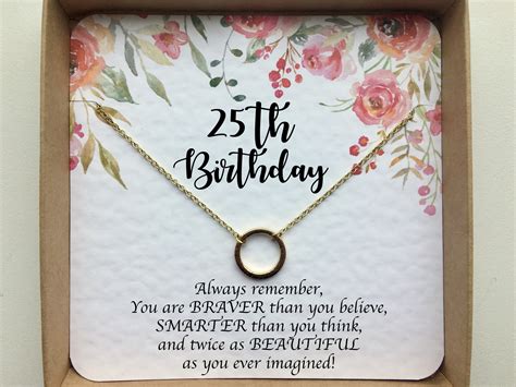 25th birthday gifts for her. Gift for best friend sister. | Etsy