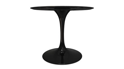 Tulip Fiberglass Dining Table , 36" Round Black