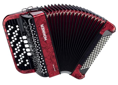 15-A4273, HOHNER NOVA III CHROMATIC BUTTON ACCORDION, 96 BASS, B-SYSTEM, RED, WITH GIGBAG – KJ ...