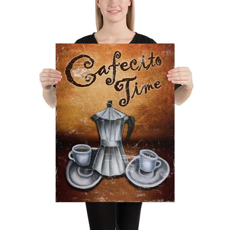 Art Print Cafecito Time Cuban Coffee Modern Contemporary - Etsy