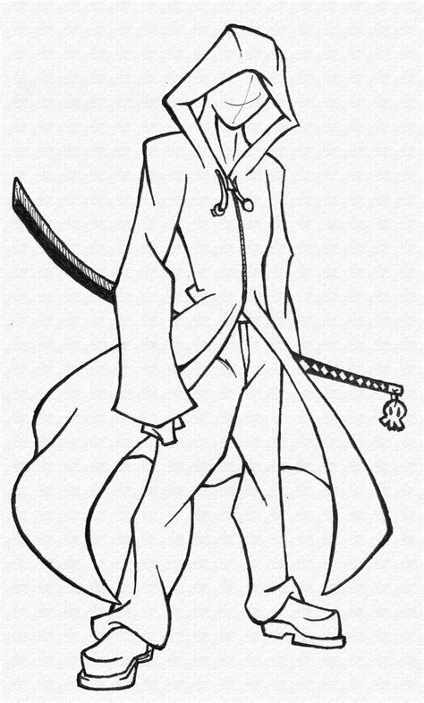 Drawing Sketch Anime Characters Sketch Coloring Page