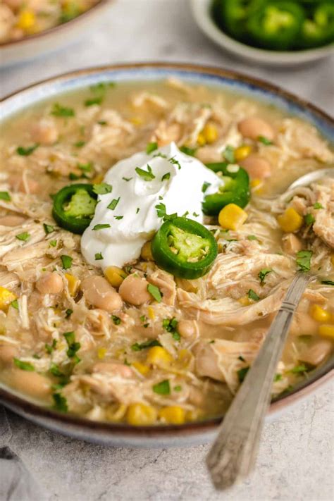 Slow Cooker White Chicken Chili Recipe - Easy Chicken Recipes (VIDEO!)