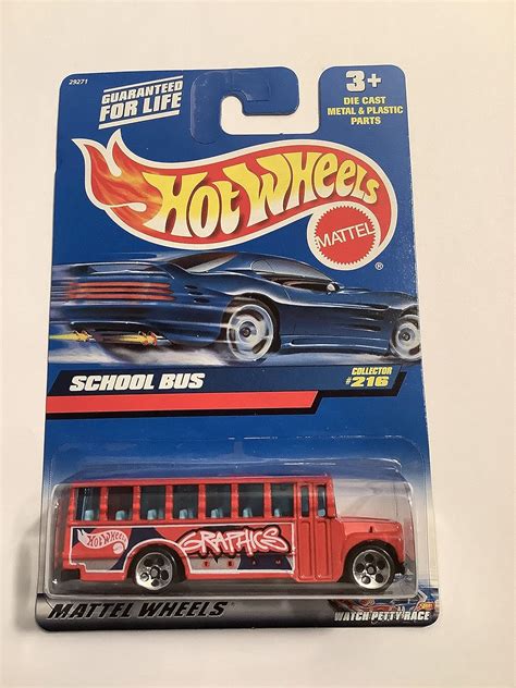 Amazon.com: School Bus 2000 Hot Wheels #216 1:64 Scale Collectible Die ...