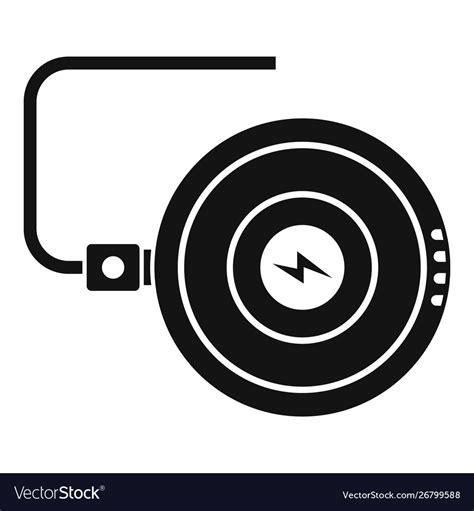 Smartphone wireless charger icon simple style Vector Image