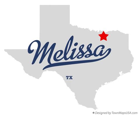 Map of Melissa, TX, Texas