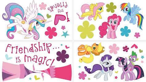 My Little Pony ST0634 ST0634 My Little Pony Wall Stickers, 39 reusable stickers - Decorative ...