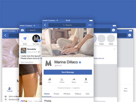 Facebook Mobile Layout | Free PSD Template | PSD Repo