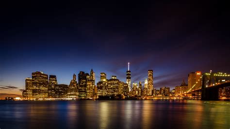 🔥 Download New York City Skyscrapers By Night HD Wallpaper 4k by ...