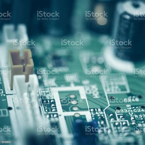 Electronic Background Computer Parts Close Up Stock Photo - Download Image Now - Backgrounds ...