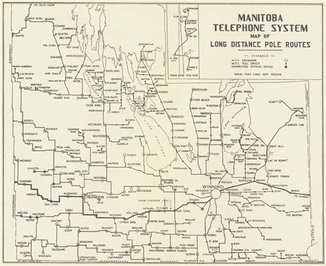 Manitoba Telephone System Map of Long Distance Pole Routes… | Flickr