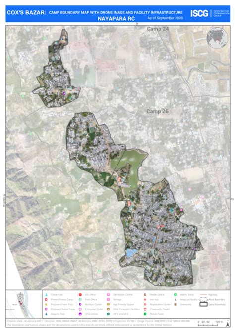 Bangladesh: Camp boundary map with drone image and facility infrastructure - Nayapara RC (As of ...