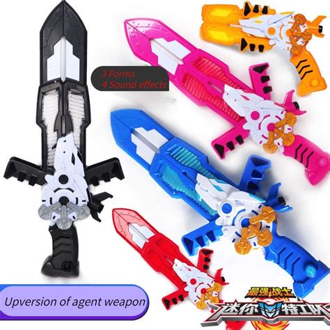 Mini Force Three Mode Transformation Sword Toys With Sound And Light ...