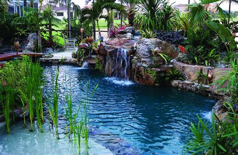 Sand Entrance into Lagoon Pool | Lagoon pool, Natural pool, Backyard pool