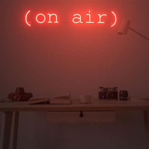 On air Send a signal with our On Air neon sign. Taking inspiration from TV and radio studios ...