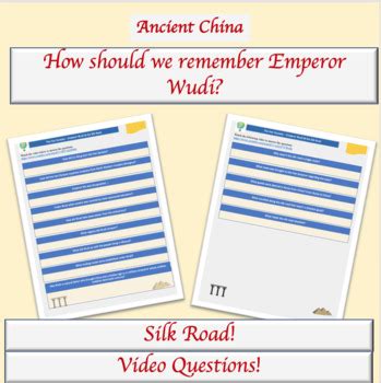 Silk Road & Emperor Wudi Lesson | Video Questions | Han Dynasty | Ancient China