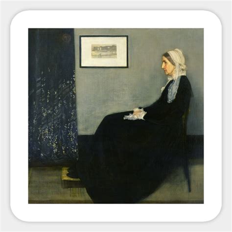 Whistler's Mother Famous art painting - Whistlers Mother - Sticker ...