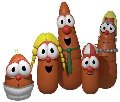 VeggieTales - Carrot Family Models Render by LuxoVeggieDude9302 on DeviantArt