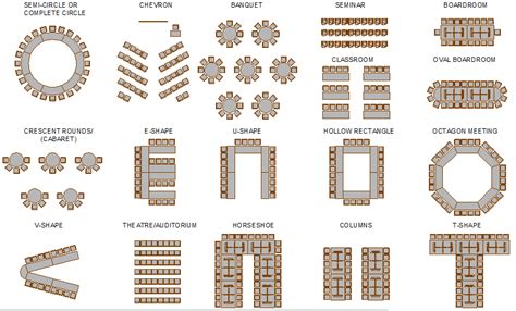 Meeting room set up style detail dwg file - Cadbull